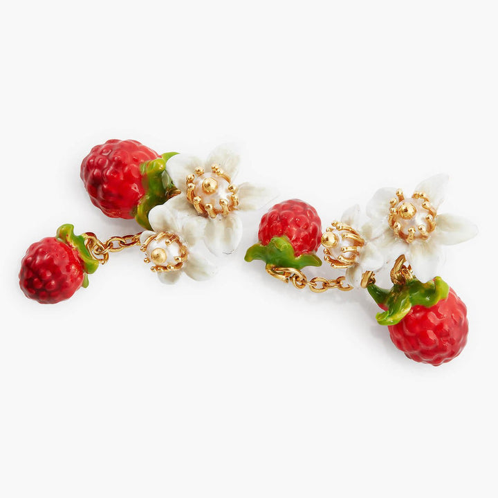 Raspberries And Flowers Dangling Earrings | APVE1041 - Les Nereides