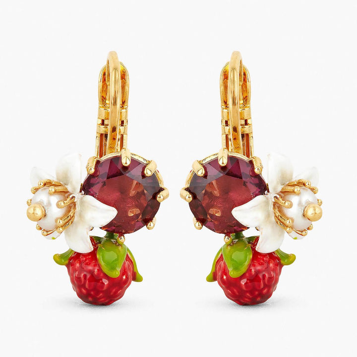 Raspberry And Flower Earrings | APVE1031 - Les Nereides