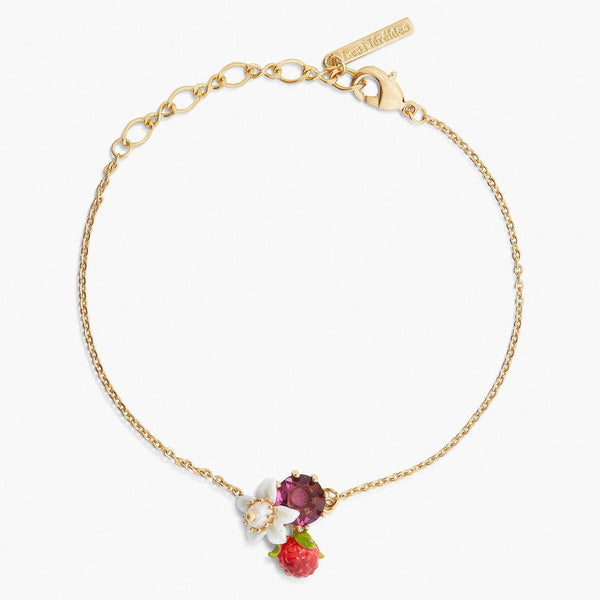 Raspberry And Flower Fine Bracelet | APVE2051 - Les Nereides