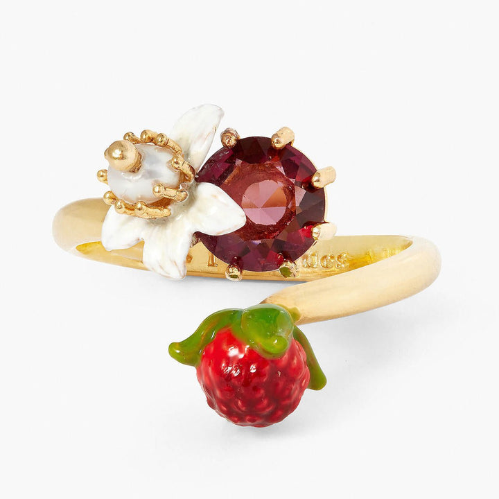 Raspberry And Garnet Stone Adjustable Ring | APVE6021 - Les Nereides