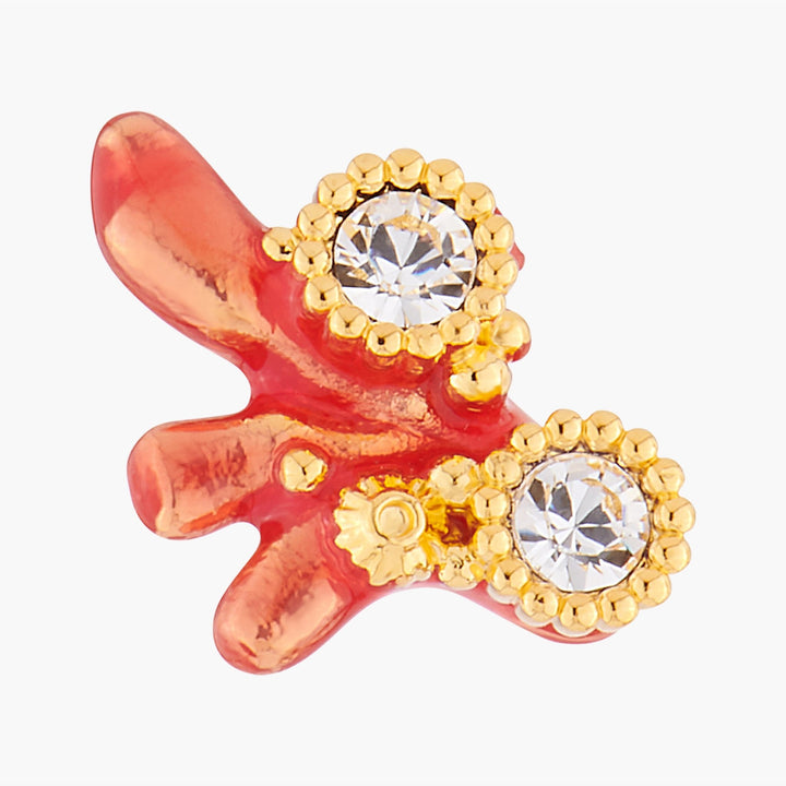 Red Corals And Crystals Earrings | ALPC1081 - Les Nereides