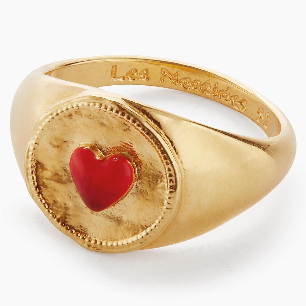Red Heart Solitaire Ring | APLA6021 - Les Nereides
