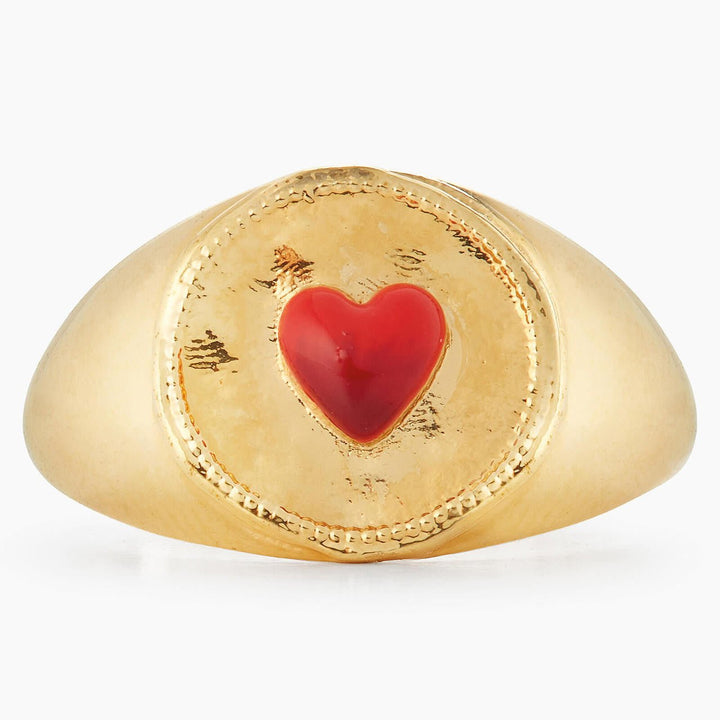 Red Heart Solitaire Ring | APLA6021 - Les Nereides
