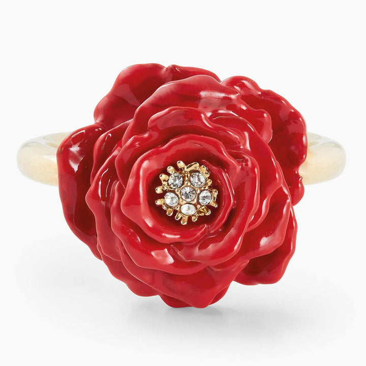 Red Rose Adjustable Ring | AOLF6021 - Les Nereides