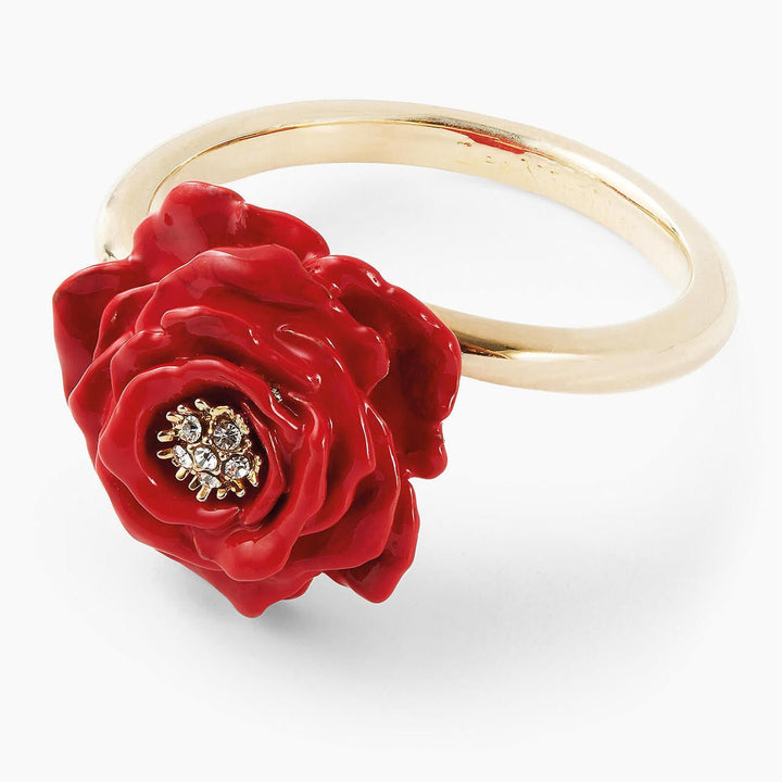 Red Rose Adjustable Ring | AOLF6021 - Les Nereides