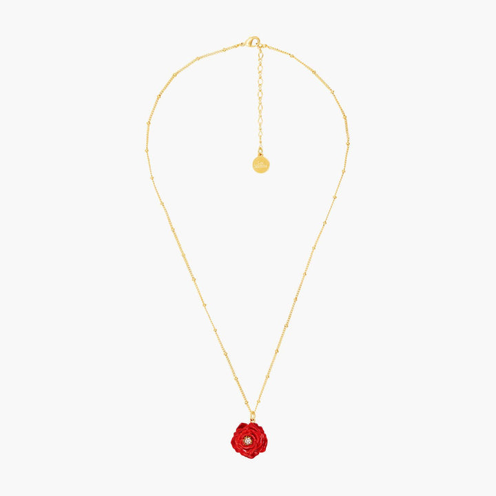 Red Rose Pendant Necklace | AOLF3021 - Les Nereides