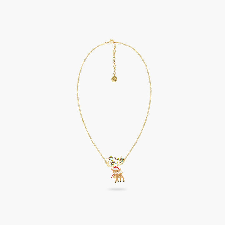 Reindeer and fairy light pendant necklace | AQSP3101 - Les Nereides
