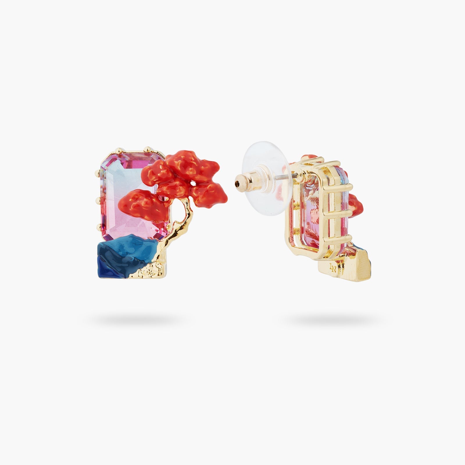 Rising Sun And Maple Tree Sleeper Earrings | ASLE1131 - Les Nereides