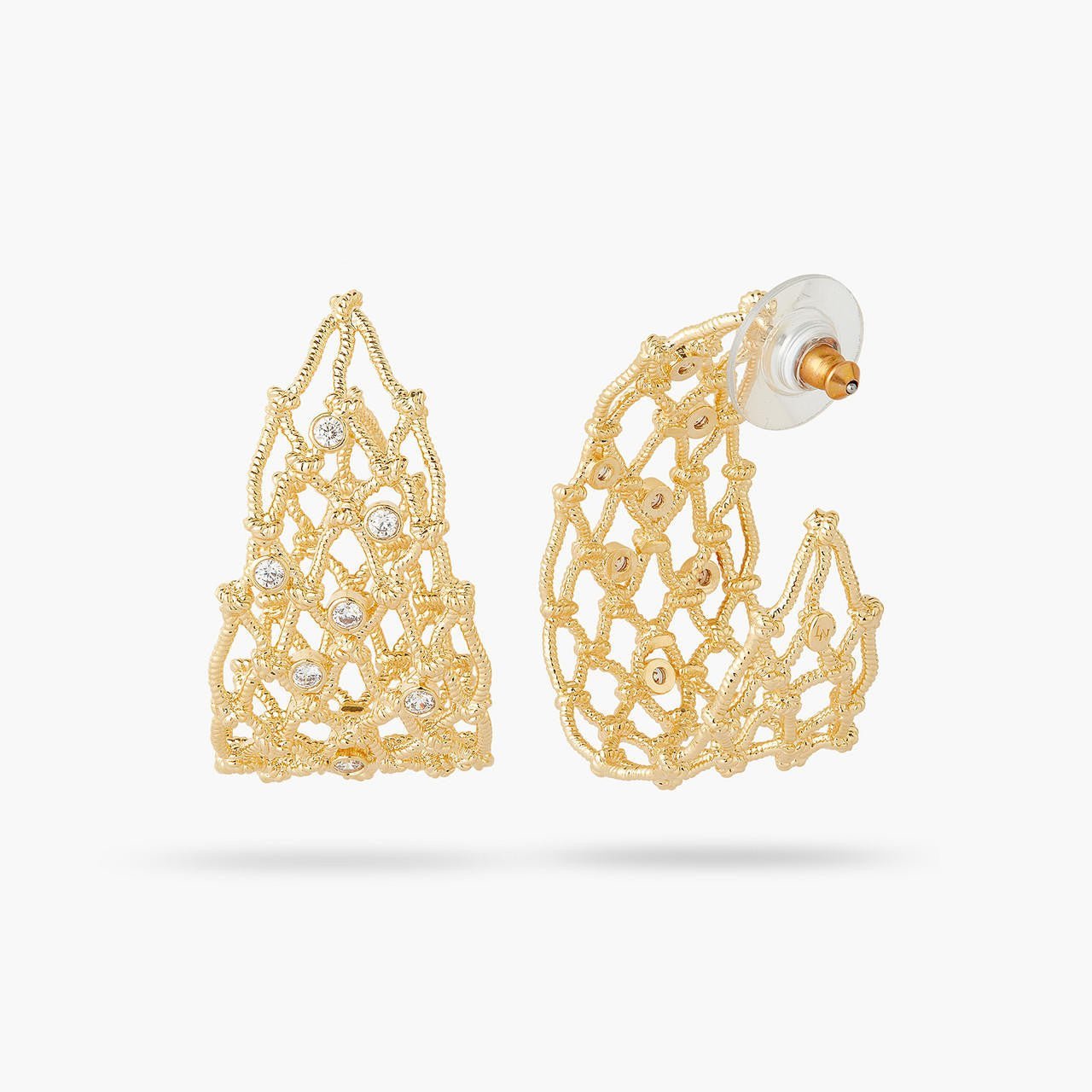 Rope Mesh Hoop Earrings | AQMP1011 - Les Nereides