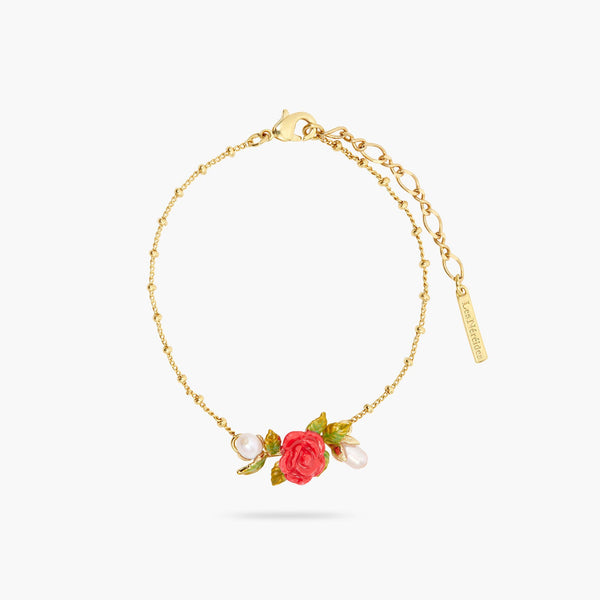 Rose and cultured pearl thin bracelet | ASAR2051 - Les Nereides