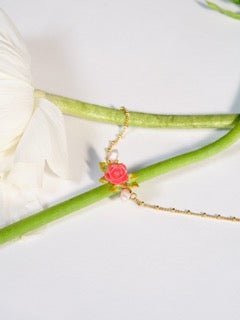 Rose and cultured pearl thin bracelet | ASAR2051 - Les Nereides