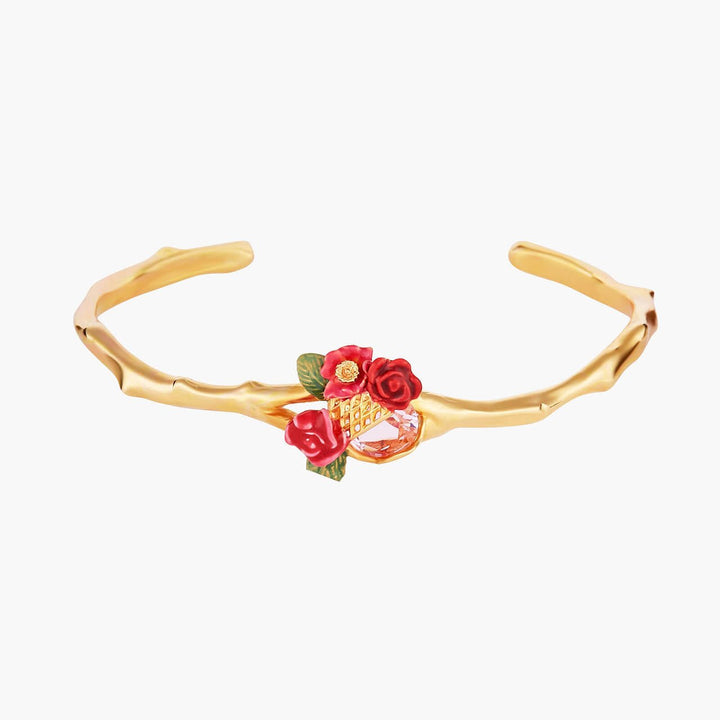 Rose Bouquet And Trellis Bangle Bracelet | AMAR202/11 - Les Nereides