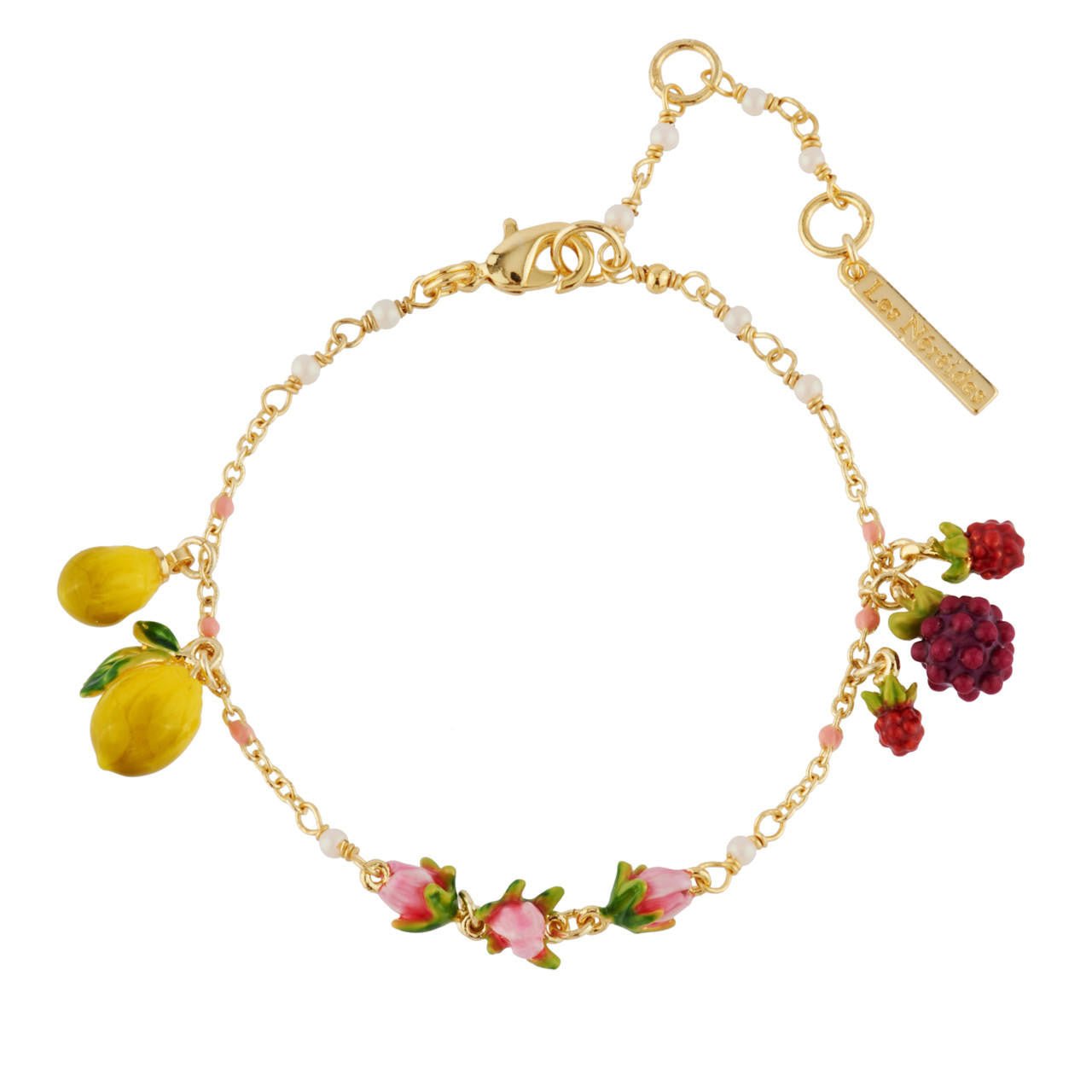 Rose Buds, Lemons And Small Blackberries Bracelet | AHPV2031 - Les Nereides