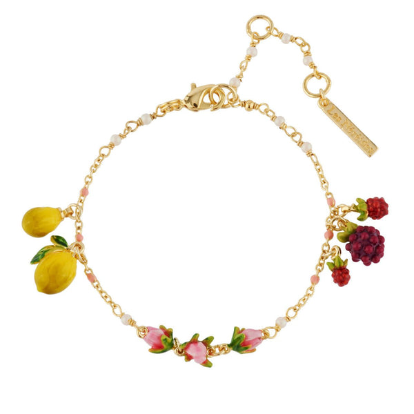 Rose Buds, Lemons And Small Blackberries Bracelet | AHPV2031 - Les Nereides