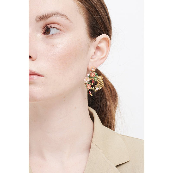 Rose Bush On Trellis Earrings | AMAR1021 - Les Nereides
