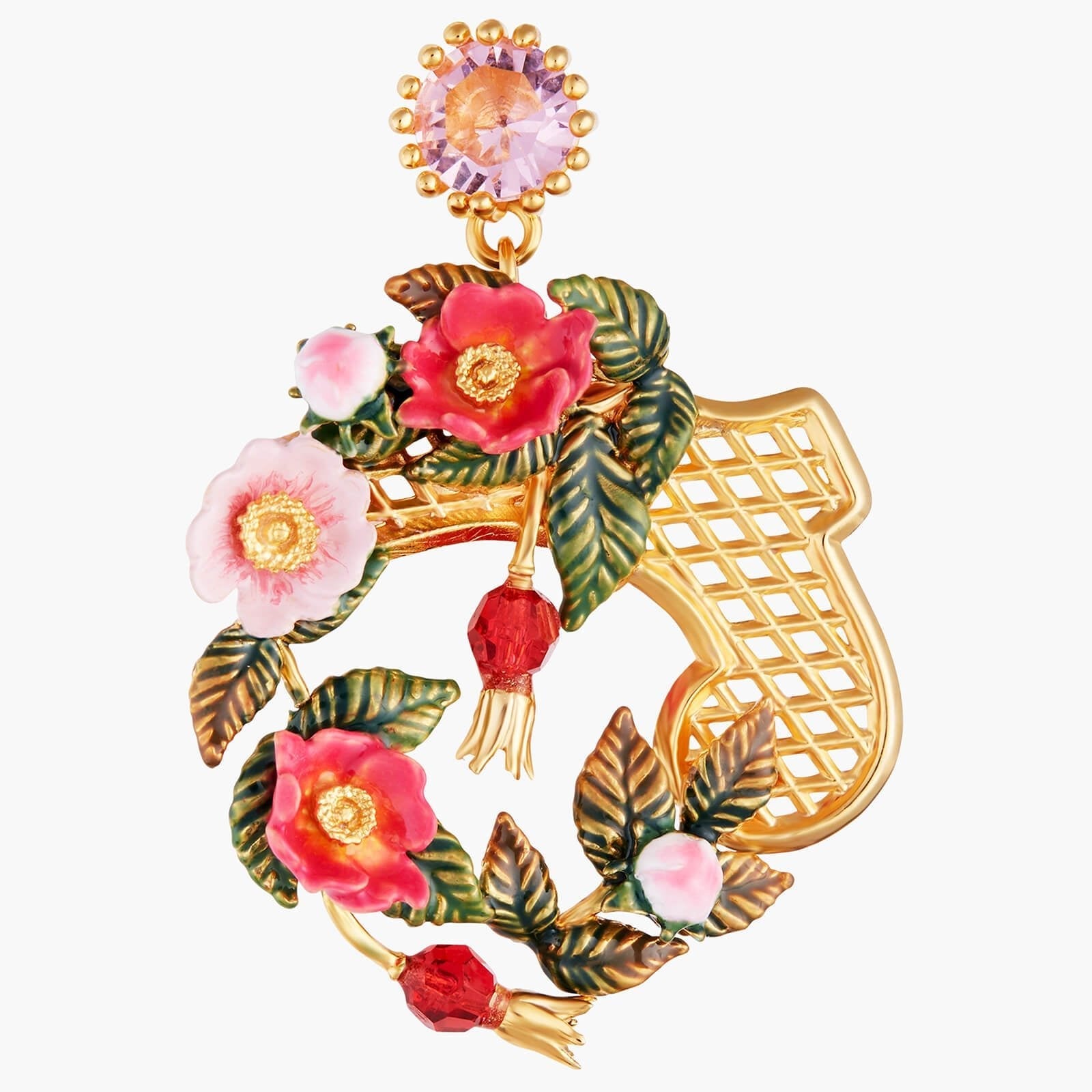 Rose Bush On Trellis Earrings | AMAR1021 - Les Nereides