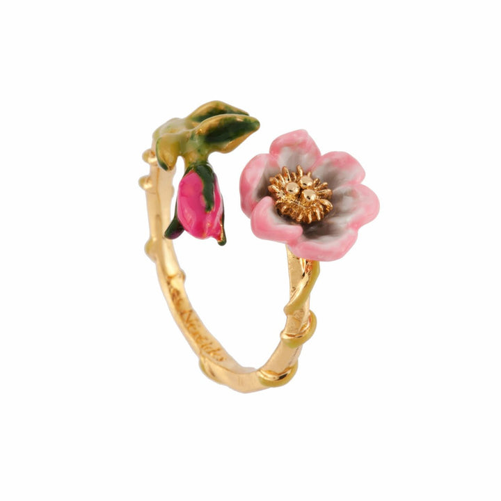 Rose D'Orient Pale Pink Flower & Rose Bud Rings | AFOR6031 - Les Nereides