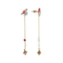 Roses D'Hiver Bird With Long Chain Earrings | ACRH1081 - Les Nereides