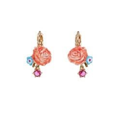 Roses D'Hiver Large Rosebud With Faceted Crystal Earrings | ACRH1041 - Les Nereides