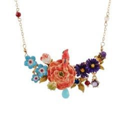 Roses D'Hiver Little Rose Garden With Multi Flowers Necklace | ACRH3041 - Les Nereides