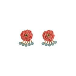 Roses D'Hiver Plain Rose With Ear Jacket Earrings | ACRH1011 - Les Nereides