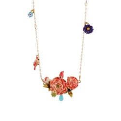 Roses D'Hiver Rose & Multi Charms Necklace | ACRH3071 - Les Nereides