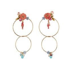 Roses D'Hiver Two Entangled Hoops And Beads Earrings | ACRH1161 - Les Nereides