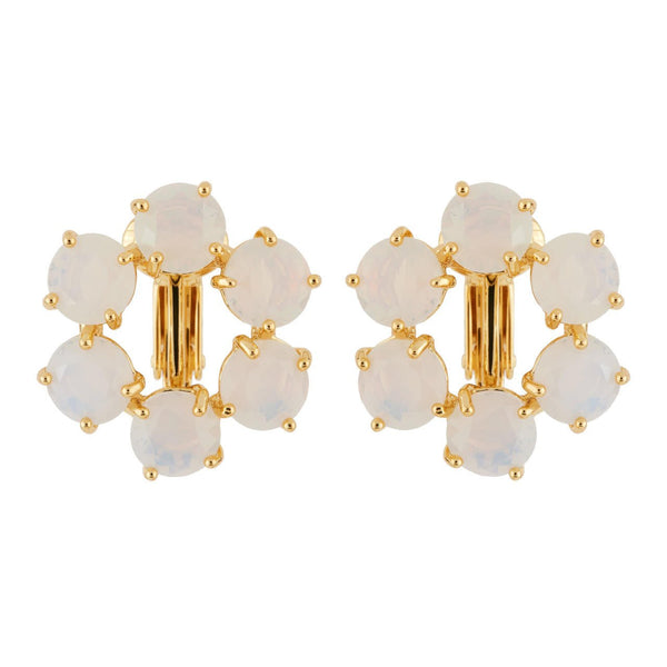 Round Small 6 Stones La Diamantine Opal Earrings | AGLD142C/1 - Les Nereides