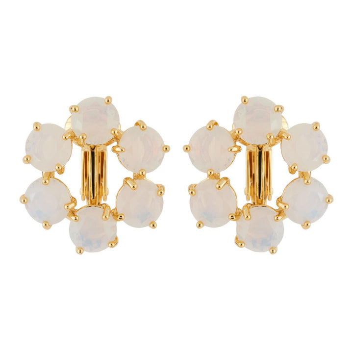 Round Small 6 Stones La Diamantine Opal Earrings | AGLD142C/1 - Les Nereides