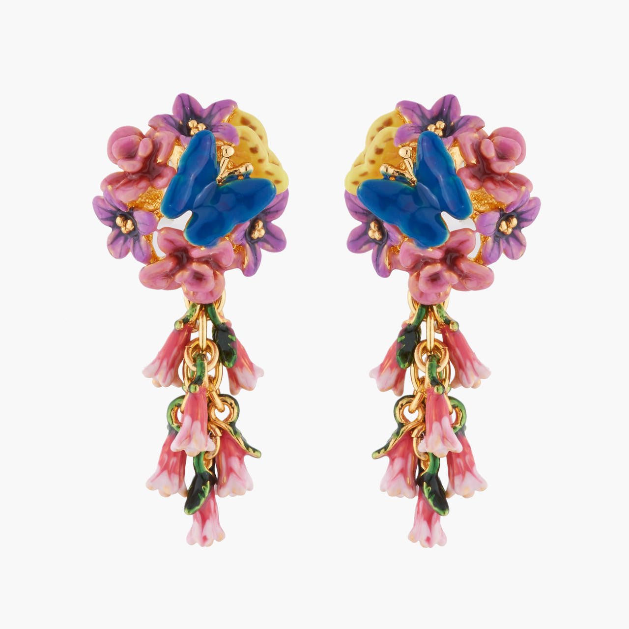 Royal Blue Bell And Common Heath Earrings | AKEP104 - Les Nereides