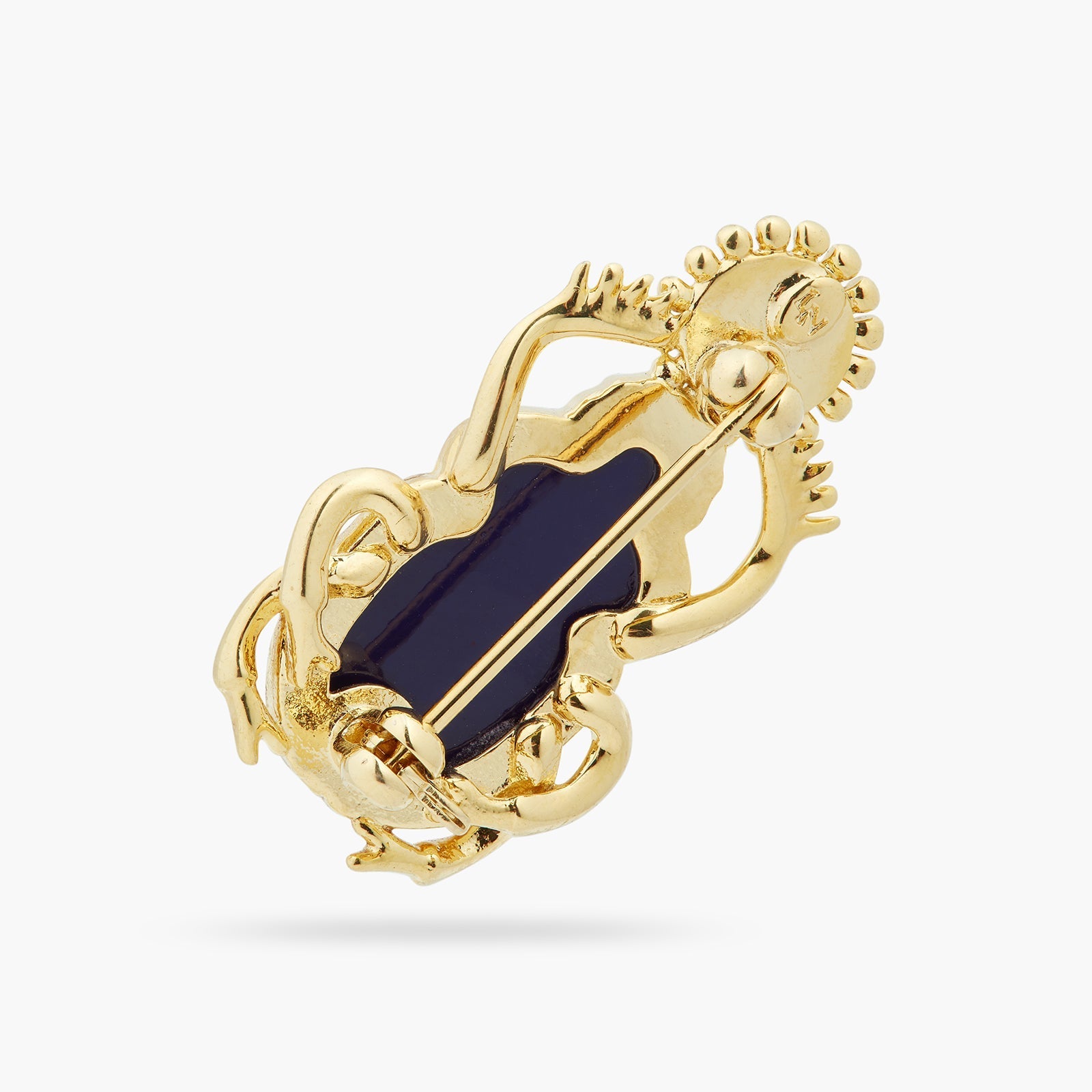 Sacred Egyptian Blue Scarab Beetle Brooch | ASNI5011 - Les Nereides