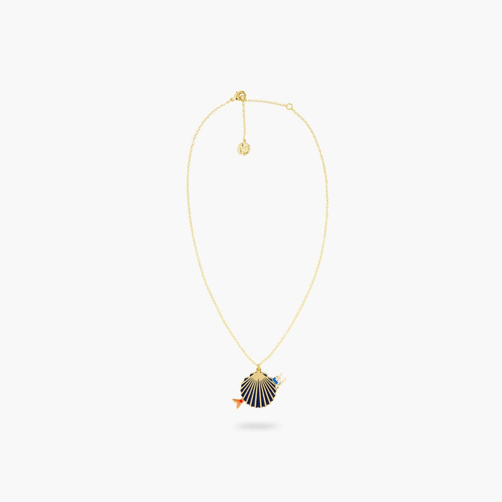 Sea shell and mermaid pendant necklace | AQUI3031 - Les Nereides