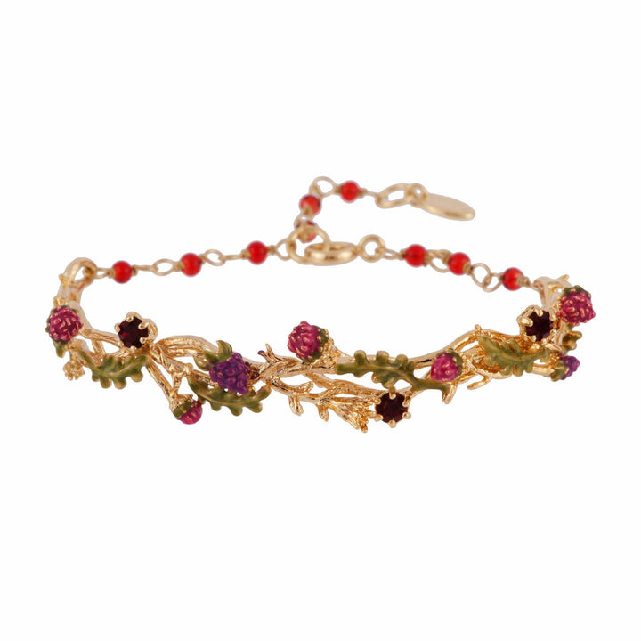 Semi-Rigid Chimera Plant Leaves And Flower Buds Bracelet | AFCH2031 - Les Nereides