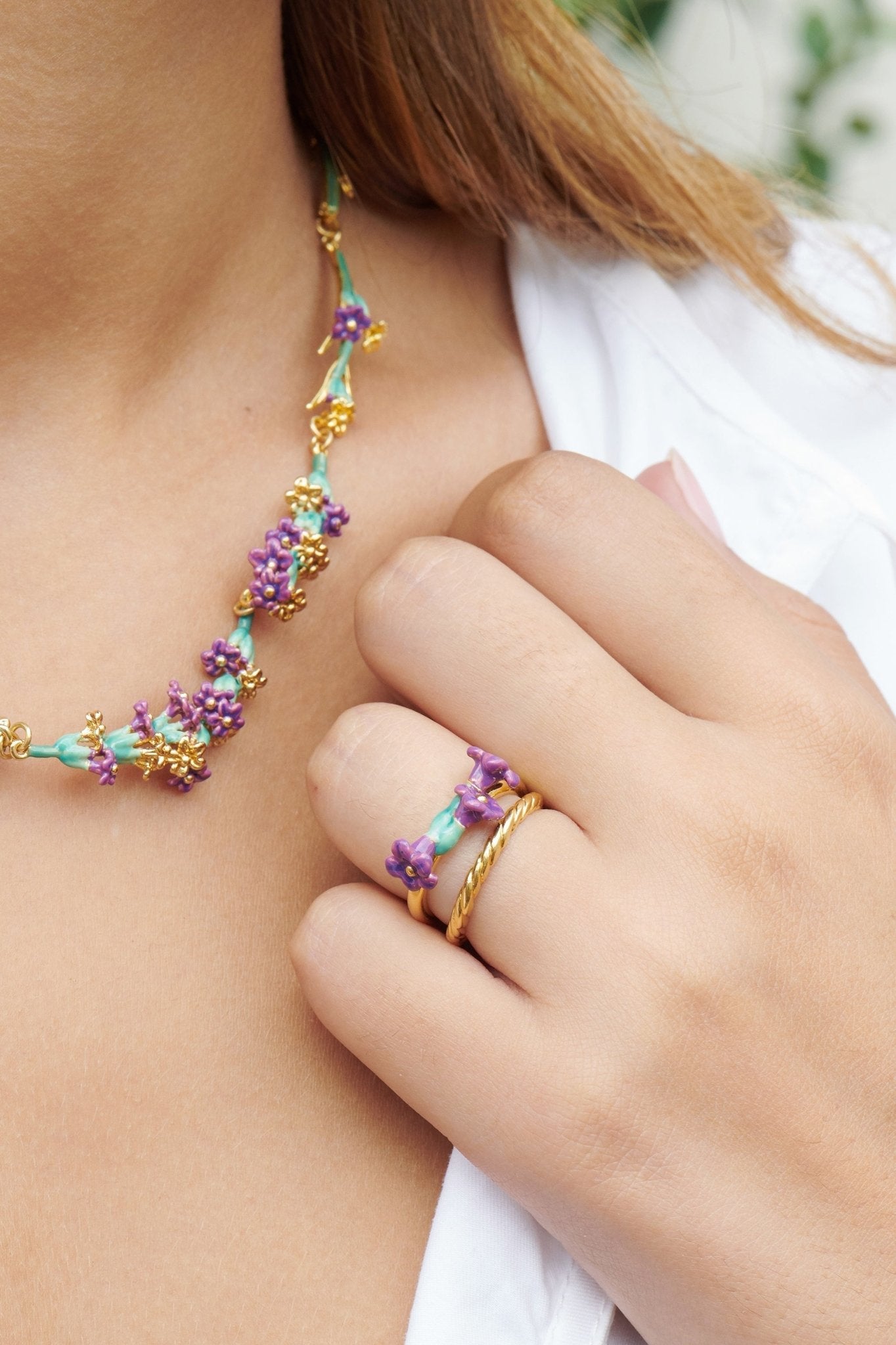 Set Of 2 Lavanda Plaits Rings | ALPE604/11 - Les Nereides