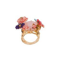 Sets Of 3 Roses D'Hiver Bird In Theé Rose Garden Rings | ACRH604/11 - Les Nereides