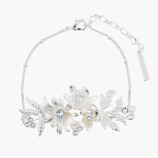 Shining Bouquet With Crystals "Yes, I Do" Chain Bracelet | AKJV204 - Les Nereides