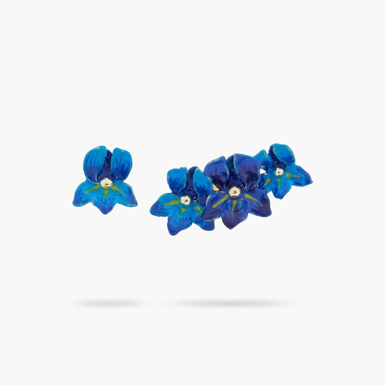 Siberian Iris Asymmetrical Earrings | ARIV1071 - Les Nereides