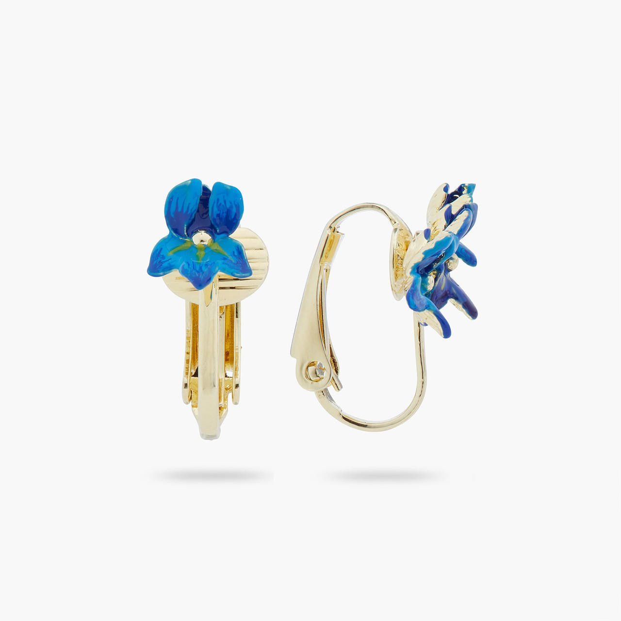 Siberian Iris Asymmetrical Earrings | ARIV1071 - Les Nereides