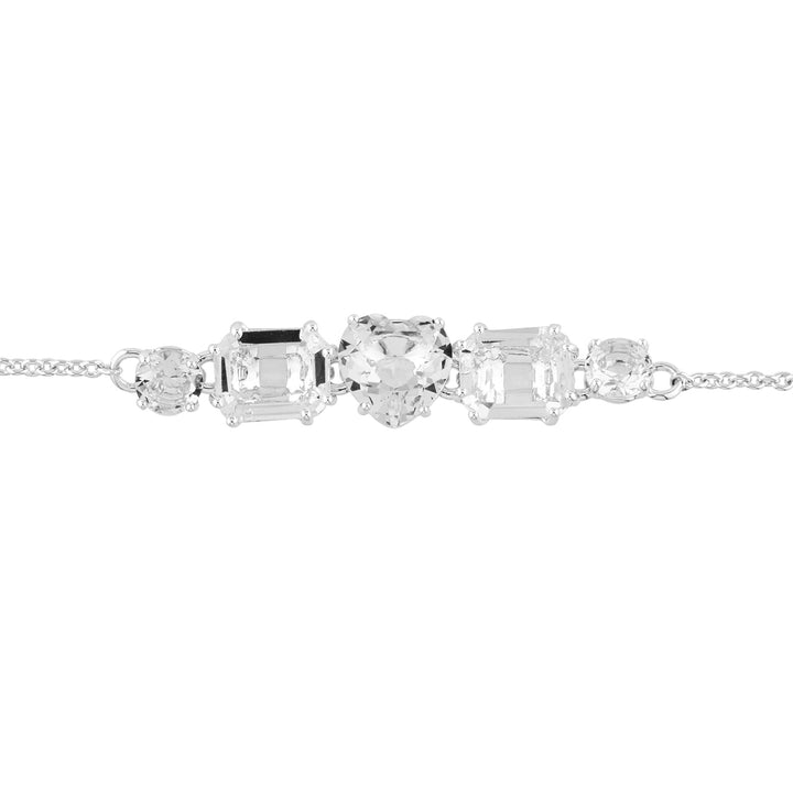 Silver 5 Stones La Diamantine Thin Bracelet | AILD2143 - Les Nereides