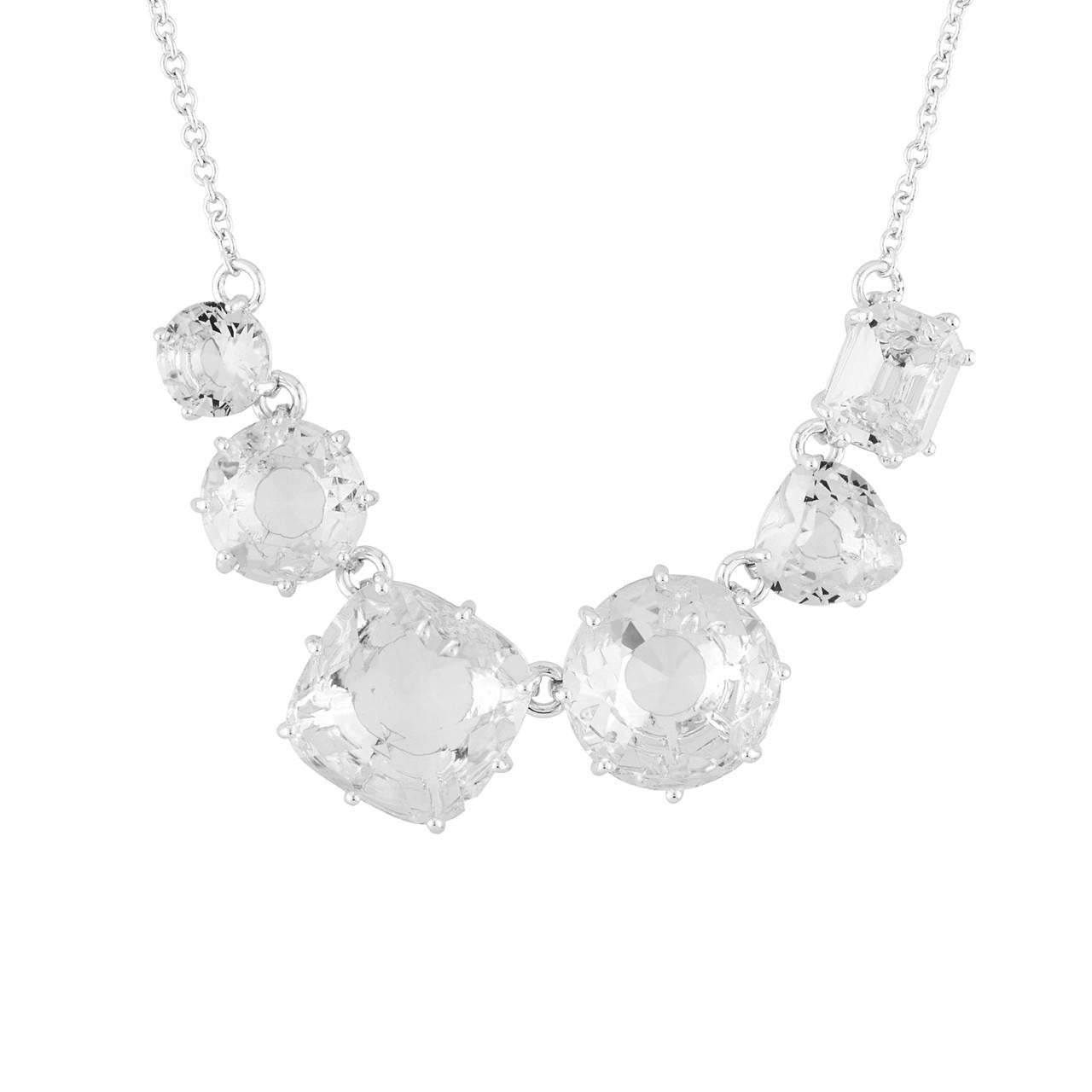 Silver 6 Stones La Diamantine Thin Necklace | AILD3313 - Les Nereides