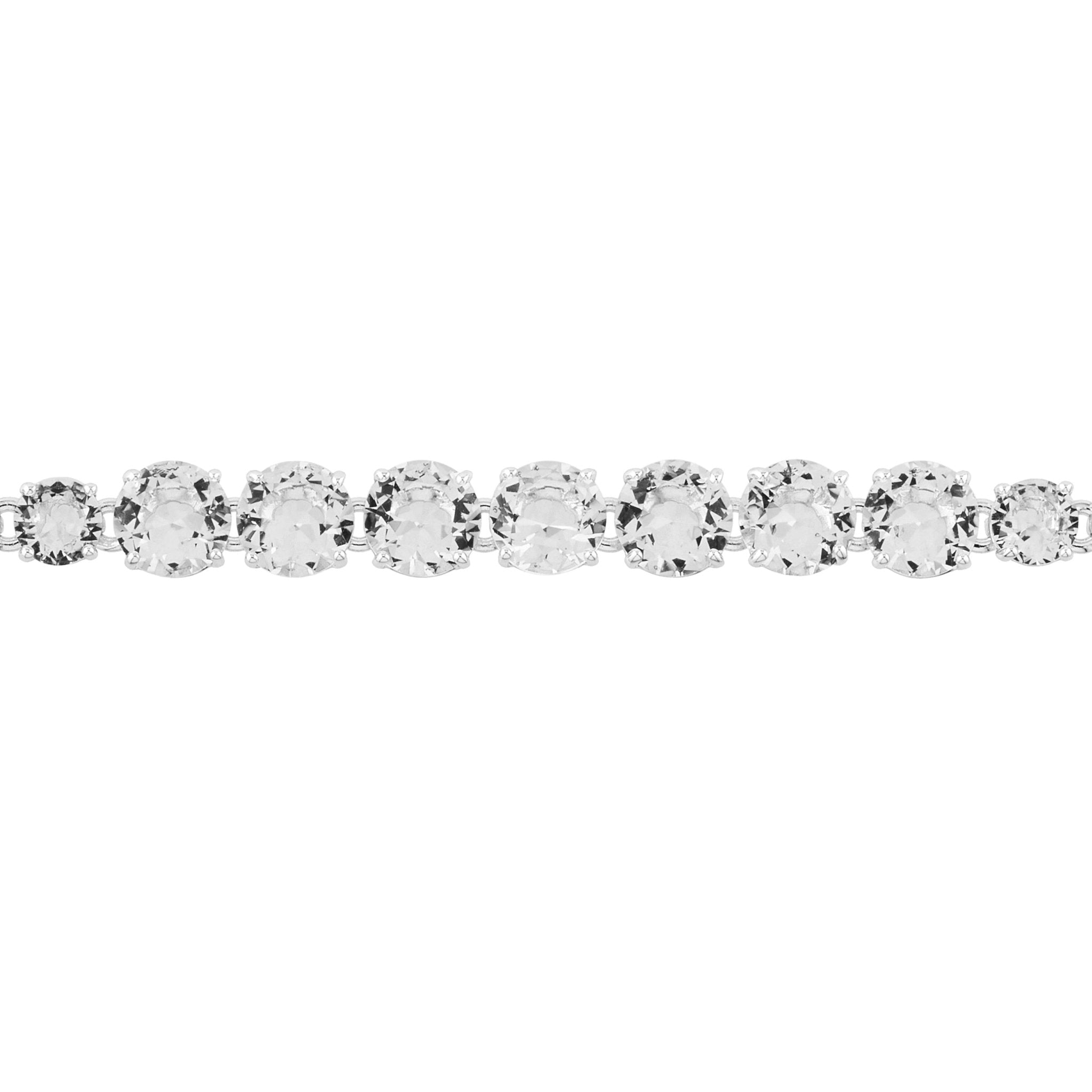 Silver One Row La Diamantine Luxurious Bracelet | AILD2523 - Les Nereides