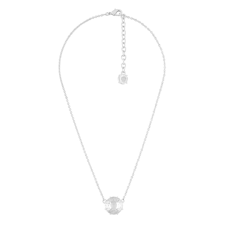 Silver Round Stone La Diamantine Pendant Necklace | AILD3013 - Les Nereides