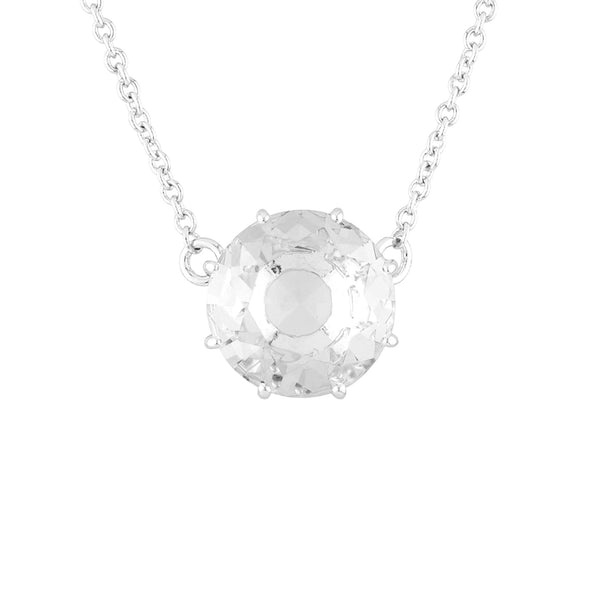 Silver Round Stone La Diamantine Pendant Necklace | AILD3013 - Les Nereides