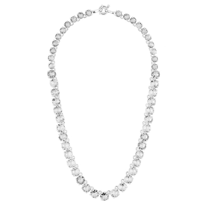 Silver Round Stones La Diamantine Choker Necklace | AILD3323 - Les Nereides
