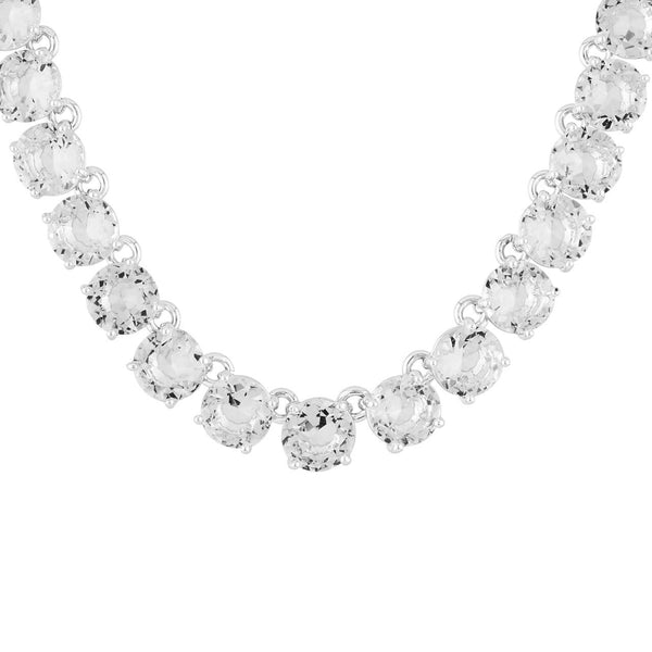 Silver Round Stones La Diamantine Choker Necklace | AILD3323 - Les Nereides