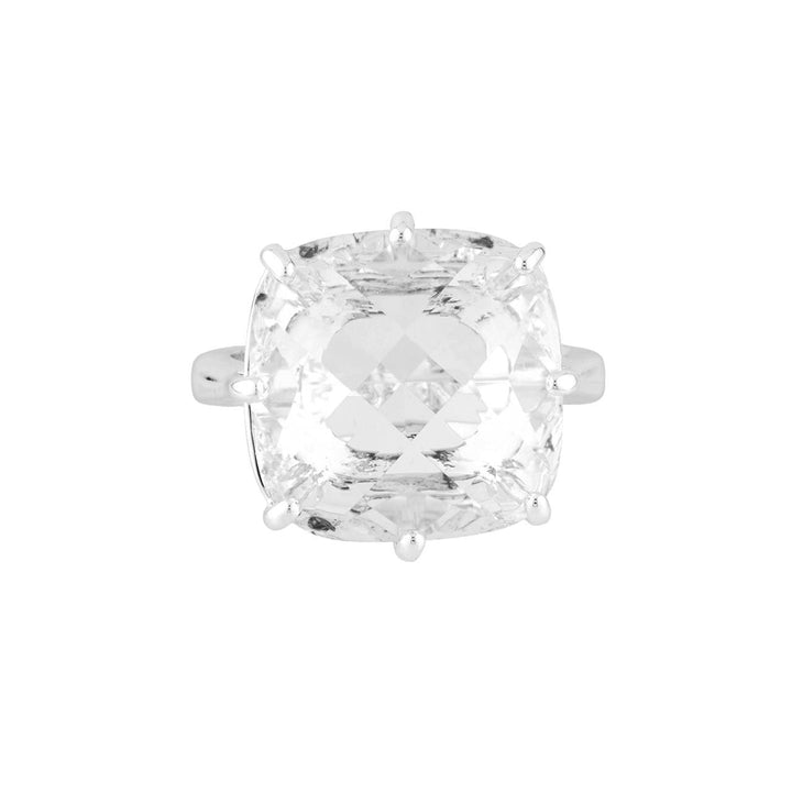 Silver Square Stone La Diamantine Solitaire Rings | AILD602/31 - Les Nereides