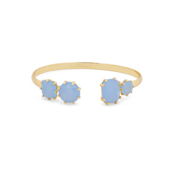 Sky Blue Diamantine 4 Stone Bangle Bracelet | ARLD2541 - Les Nereides
