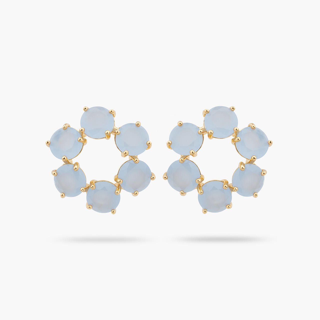 Sky Blue Diamantine 6 Stone Earrings | ARLD1421 - Les Nereides