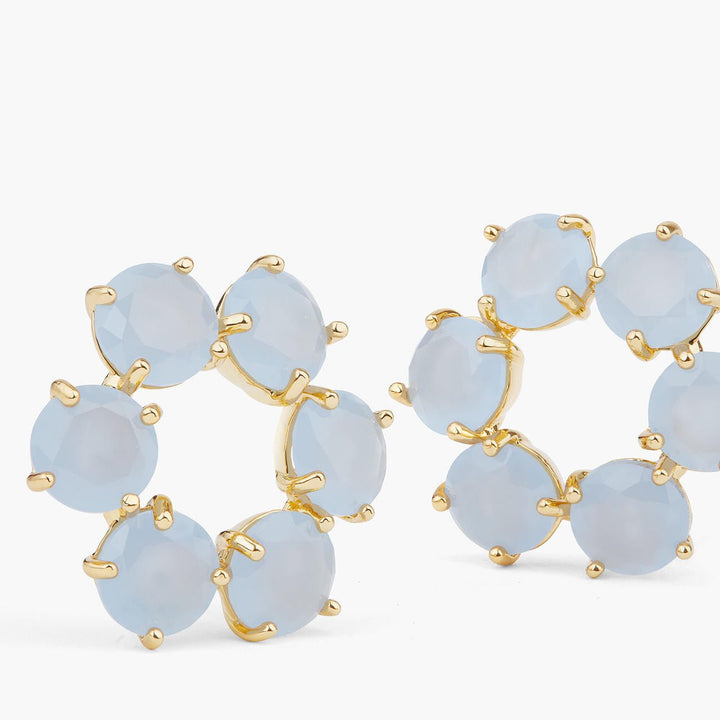 Sky Blue Diamantine 6 Stone Earrings | ARLD1421 - Les Nereides