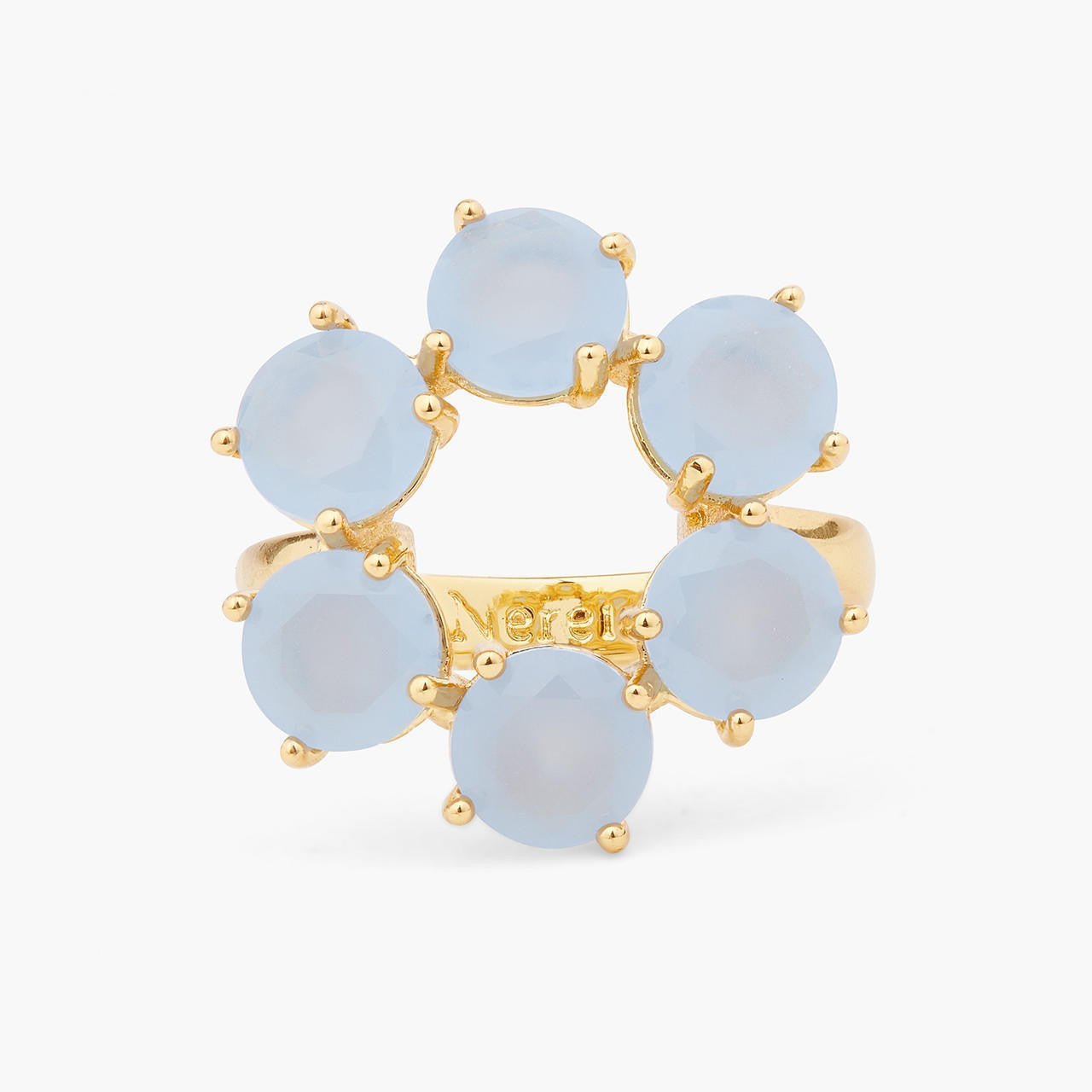 Sky Blue Diamantine 6 Stone Fine Ring | ARLD6191 - Les Nereides
